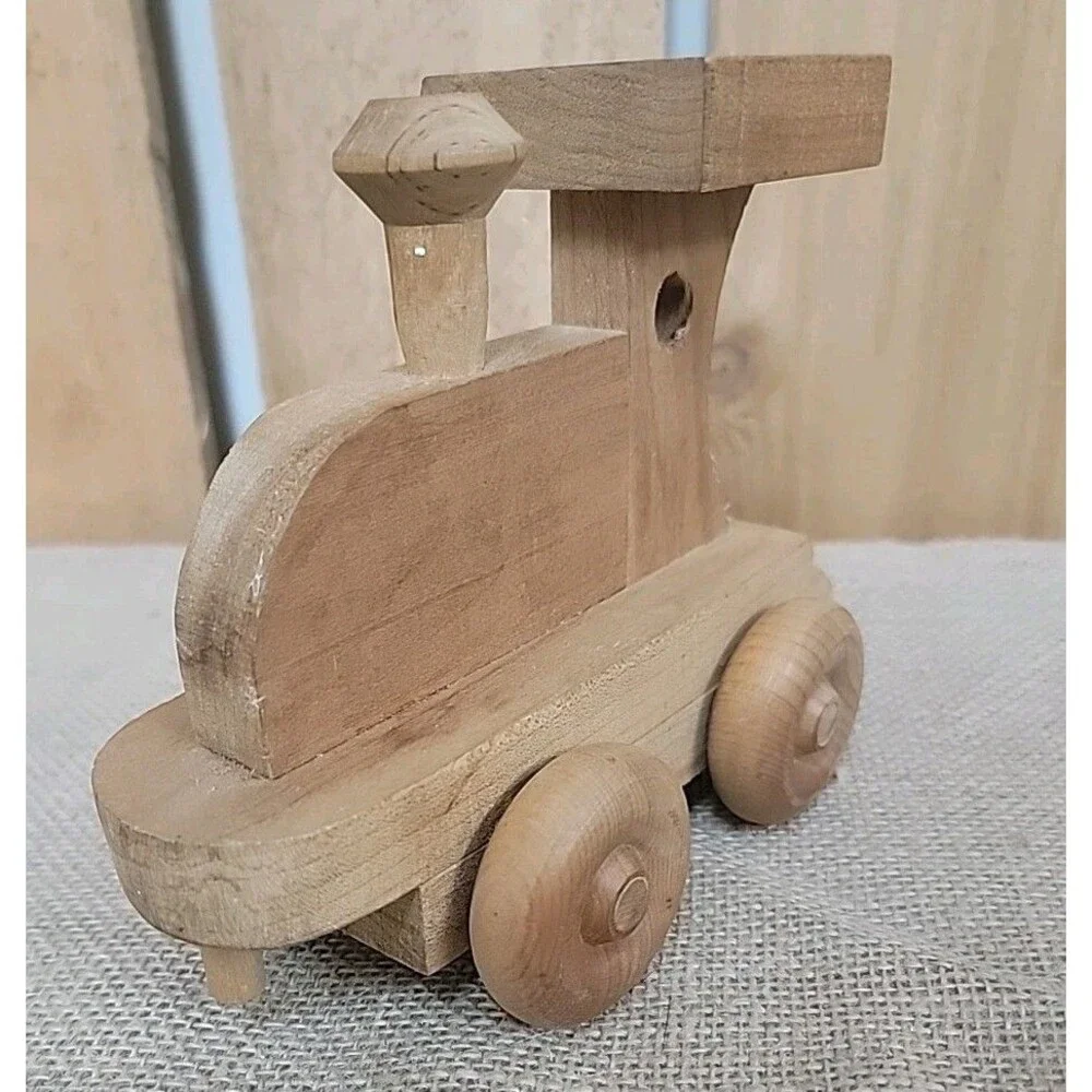 Hand Made Wooden Toy Train Engine